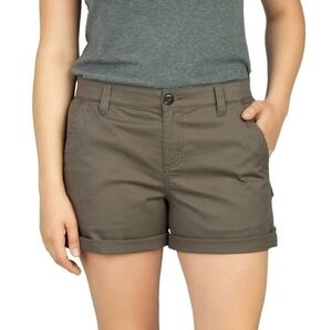 NWT Boston Traders Ladies’ Rolled Hem Bermuda Short Pockets Brown‎